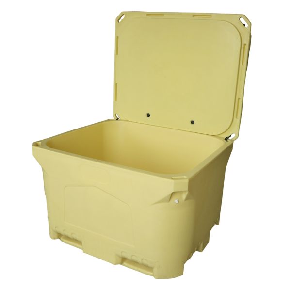 Heavy Duty 660L Rotomolded Cooler Box with 50mm PU Foam and Folk Lift Bottom for Fish Transportation