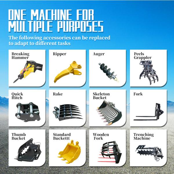 Farm Use Excavation Machine Earth Moving Machinery Agricultural Small Digger Chinese Mini Crawler Excavator for Sale