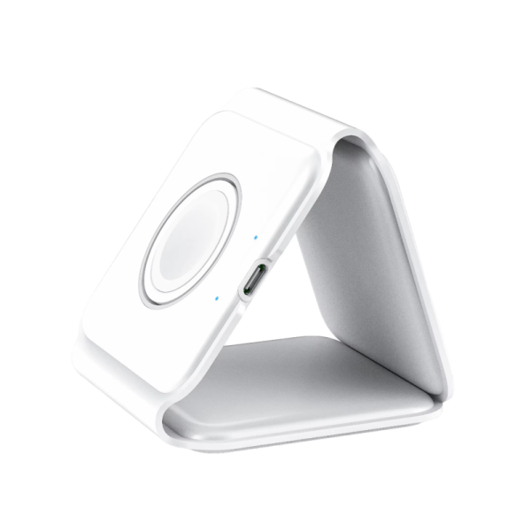 15W Foldable 3 In 1 Electric Wireless Charger For iPhone Apple Smartwatch Fast Charging Phone Stand