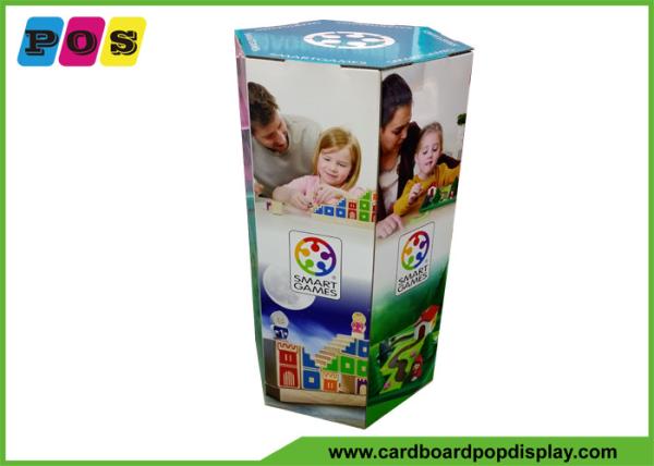 Corrugated Cardboard Four Shelf Display Stable For Games and Puzzles FL210