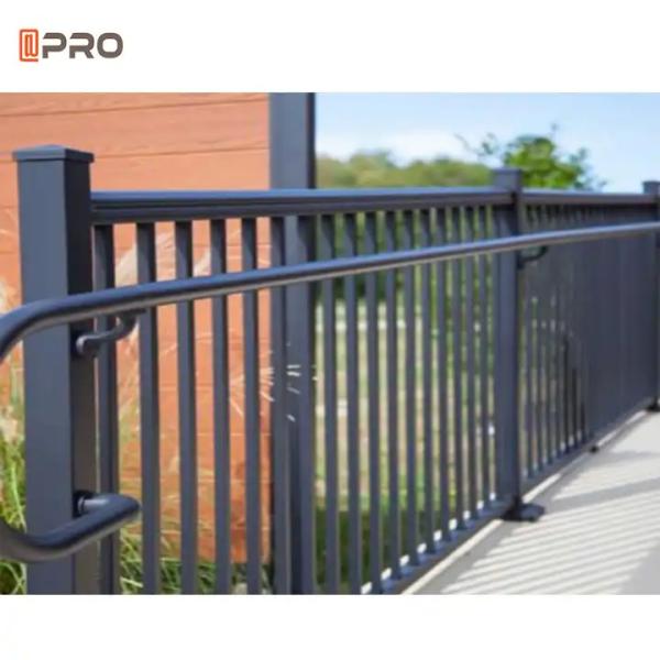 Modern Aluminum Balustrade Pool Security Fencing Floor Mounted Weather Resistance