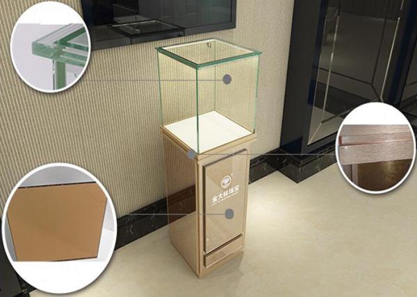 Modern Jewelry Glass Display Cabinet With Lights , Retail Jewelry Display Cases