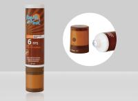 Tubos de embalagem de plástico vazios de compressão de creme cosmético D50mm 130-250ml com cabeça de silicone de massagem vibratória