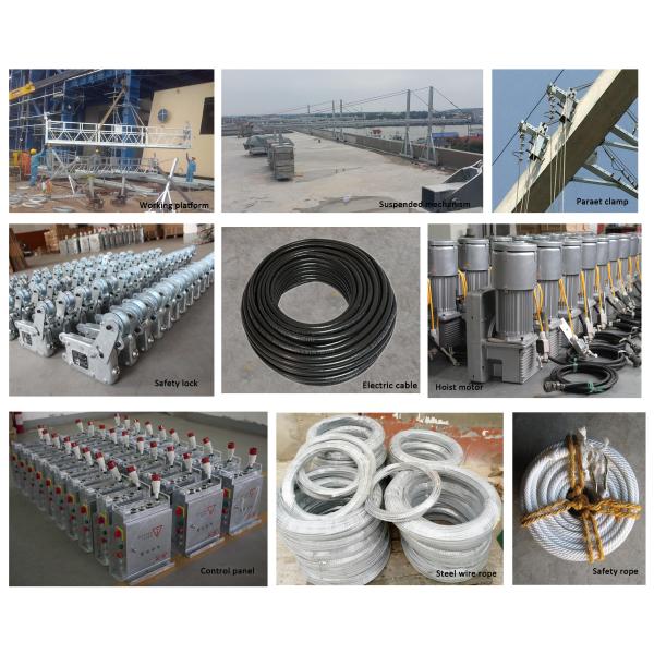 Aluminum ZLP800 suspeneded platform for construction building facade cleaning