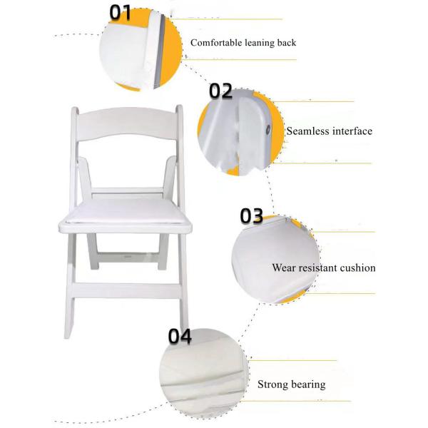 Outdoor Home Bar Elegant Wimbledon White Dining Banquet Plastic Resin Folding Chairs