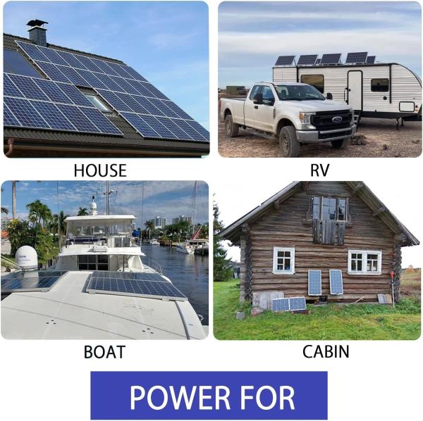 200 Watt 24V Rigid Solar Panel Monocrystalline Module Off Grid System