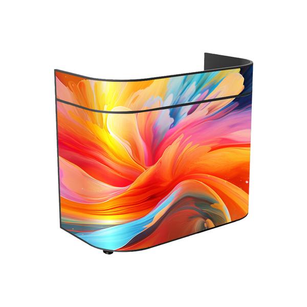 Cabinet table display  Elliptical edge Curved led display table