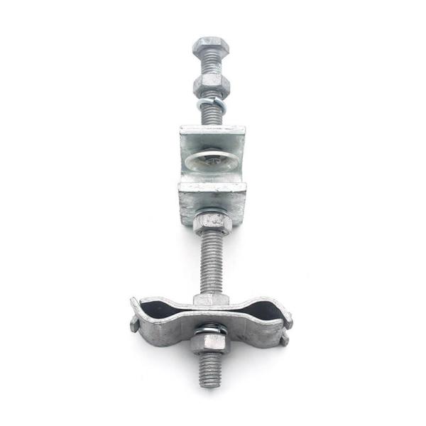 Galvanized steel OPGW Metal ADSS Down Lead Clamp for Pole and Tower