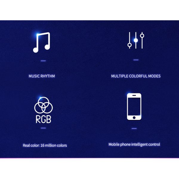 110-240V RGB Smart Splicing Glide Wall Lighting Music Sync Bar LED Light 9 Segment for Gaming Streaming Smart Home Decor