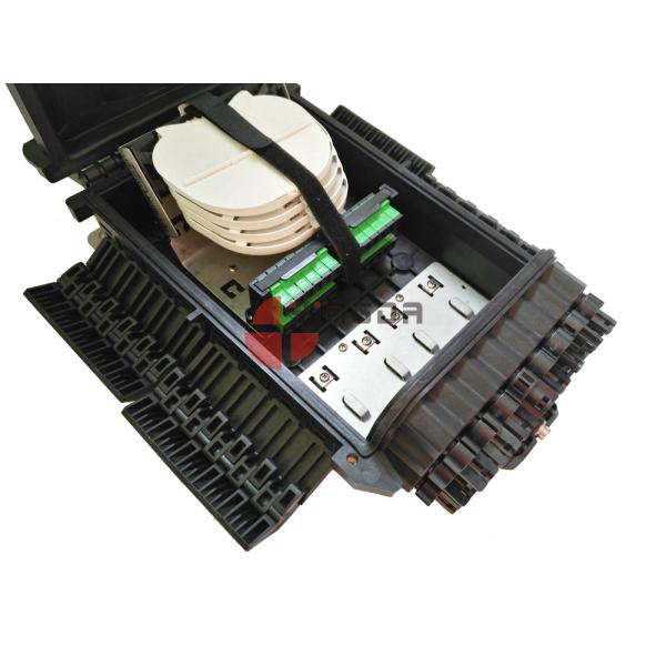 1 x 8 Fiber Optic Splitter Box , 24 Ports PP Fiber Optic Splitter Closure Black