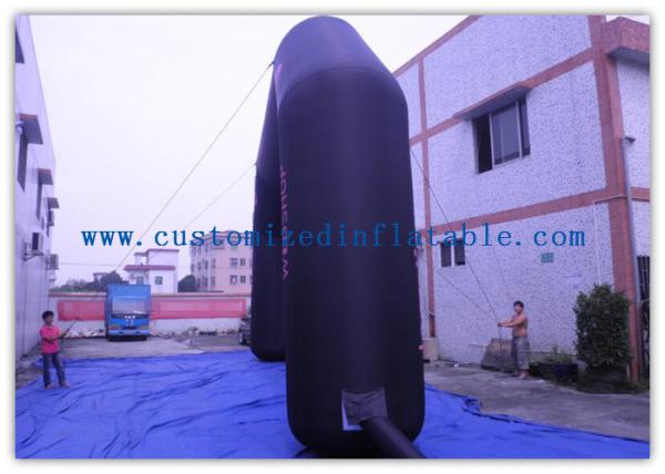 Durable Black Inflatable Arch , 26 Feet Inflatable Entrance Arch For Advertising