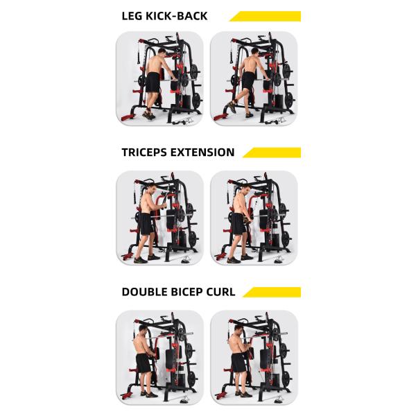 Multi Functional Smith Machine Best Fitness Equipment for Home Gym Cable Crossover
