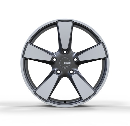 La coutume de Porsche 19x8.5 a forgé des roues Diamond Cutting Dark Gunmetal