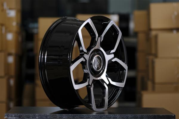 OEM Forged Alloy Black Staggered 22 Inch Rims 5x112 For Cullinan Black Badge