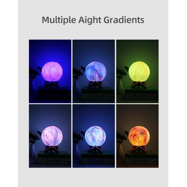 Design Wireless Speaker With Remote Controller Plastic Cabinet Material Muti-Colors 3d Star Moon Light for Christmas Gift
