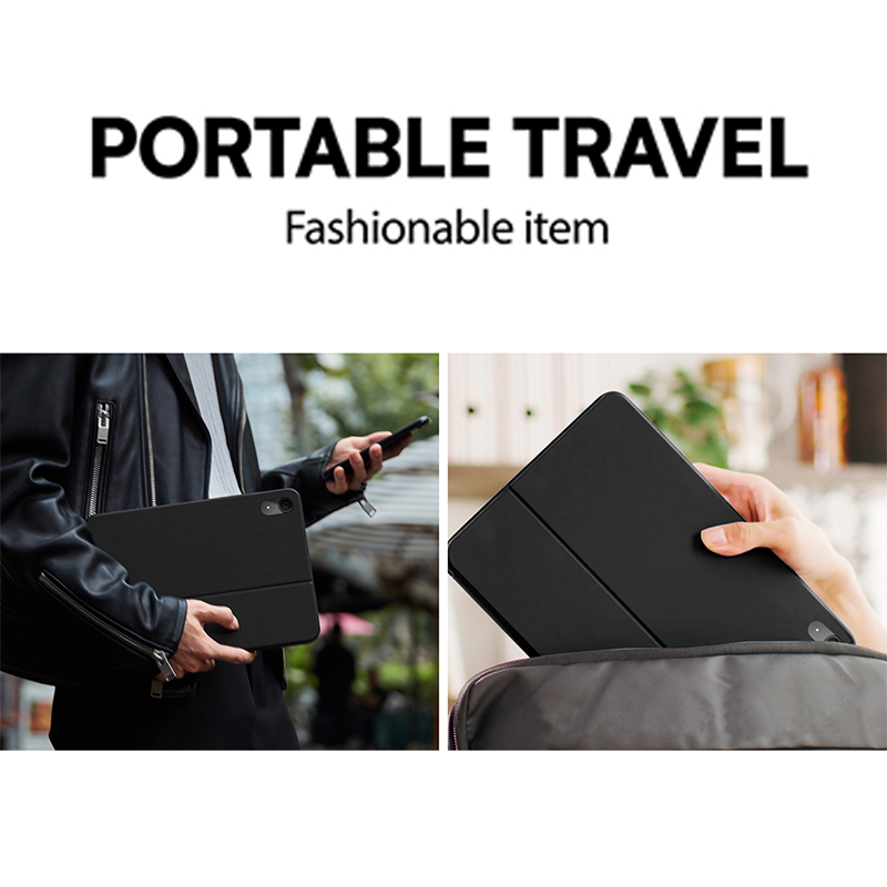 Ultra Slim PU Leather Tri-Fold Magnetic Smart Folio Keyboard Case for iPad 10.9 11 Inch