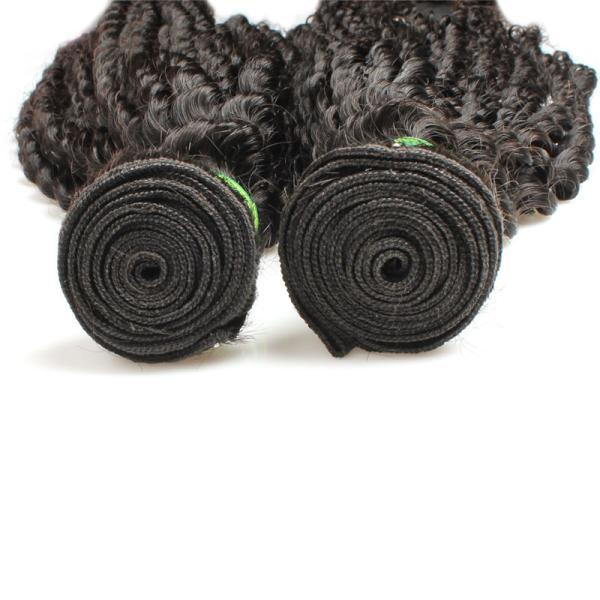 Easy to dye real mink virgin brazilian hair bundles, Curly malaysian hair weft