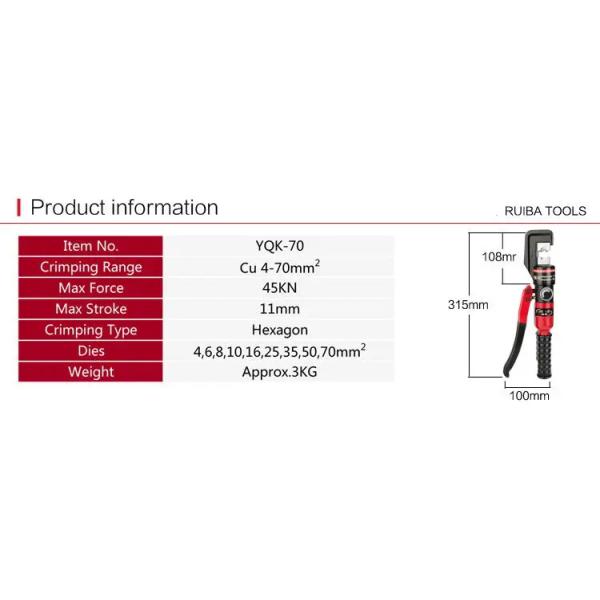 Метрическая промышленная медная алюминиевая кабельная терминальная пресс гидравлическая проволока Ручная машина для скручивания шва