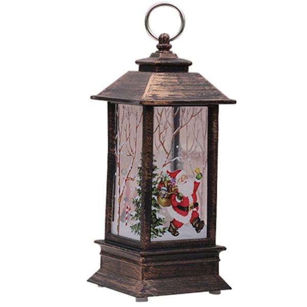 Battery Operated Snowman Led Lantern Christmas Flame Lamp Holiday Home Decor