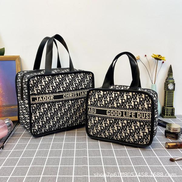 Amazon Cotton Fabric With Lining 210D Makeup Storage Case para viagens