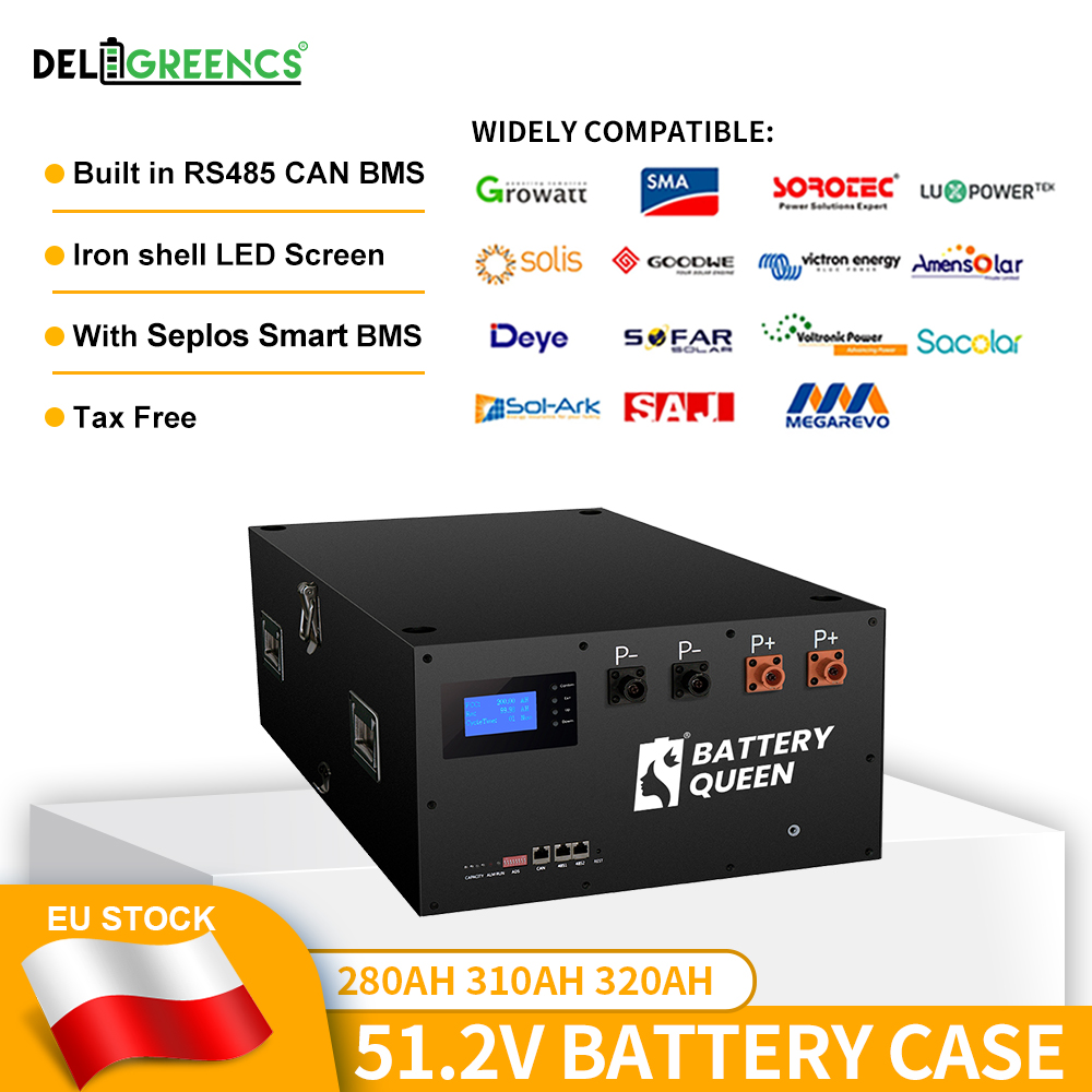 Deligreen Seplos 51.2V Металлические наборы активного балансирования 3.0 BMS Lifepo4 батарея 200A ABMS для домашнего питания