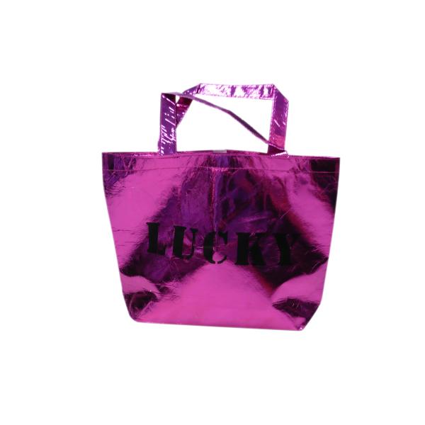 Customized 75g Pink Crocodile Veins Shining Coat Non Woven Fabric Carry Bags