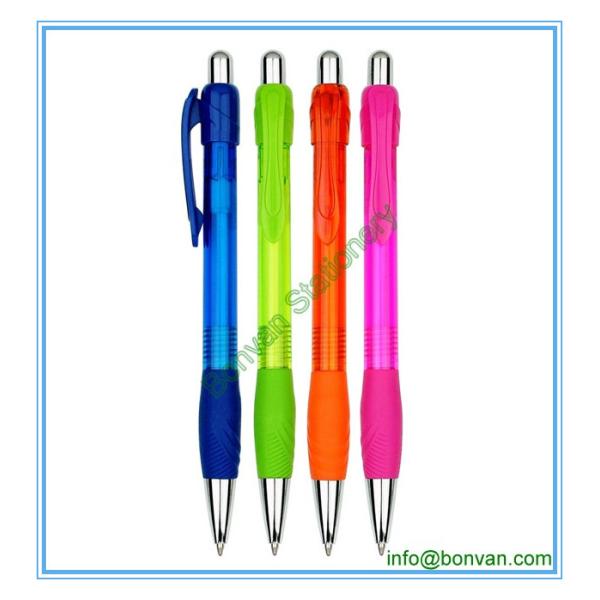 gripped plastic promotional pen, gift use plastic pen from china