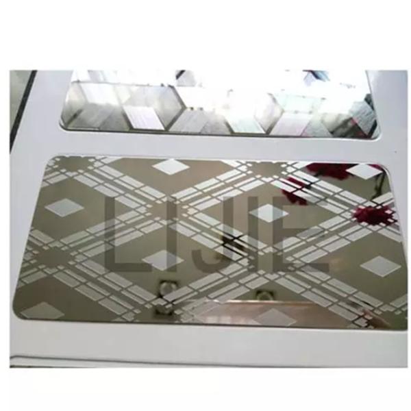 Embossed Rustproof Etched Stainless Steel Sheet Mirror Finish For Elevator Door