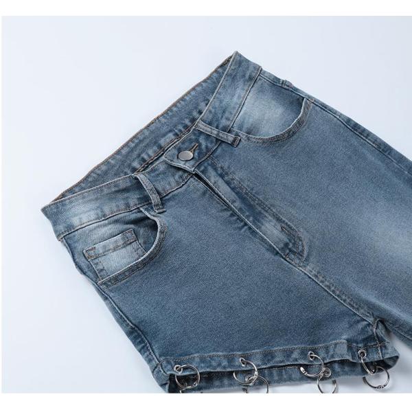 Талии лета джинсов женщин изготовителя одежды небольшого количества брюки ноги отделяемой высокой тонкие прямые