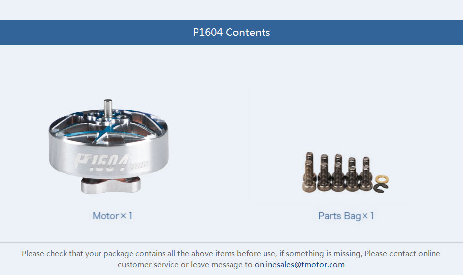 Wholesale T-MOTOR P1604 2850KV 3800 Fact Hot Sale Brushless Fpv Motor 5-8S Titanium Alloy Hollow Quadcopter FPV Drone