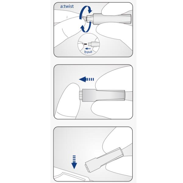 Устройство мини-безопасное ланцет с автоматически запирающейся иглой 30G 1,5 мм Синий