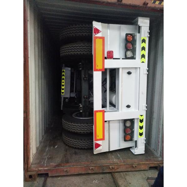 40 тонн 45 60 кубических U-типа тандемный наклонный трейлер с тандемным гидравлическим подъемником и конструкцией