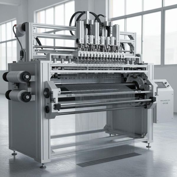 Fully CNC high-strength aluminum alloy wire mesh weaving machines are mainly used for window screen products.