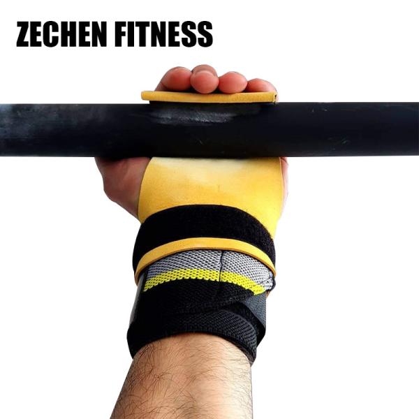 Suede Microfiber Fingerless Crossfit Grips Barehand Lifting Gloves Gym Accessories
