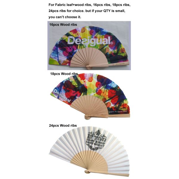 Promotion Hand Fan Custom Design Print Personalize Folding Wooden Hand Fan