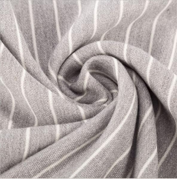 Wear Resistant Double Sweatshirt Striped Cotton Fabric For Hoodie