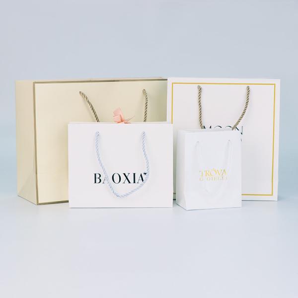 Offset Printing 10kg Rope Handle Kraft Paperboard Carrier Bags