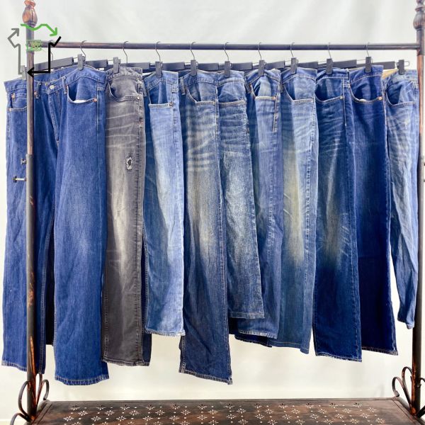 Pre Loved Brand Men's Jeans Mixed Clothing Outdoors Classic Casual Used Luxury Clothes