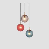 Lumière moderne G9 de pendant de chambre à coucher principale simple en verre pour le salon