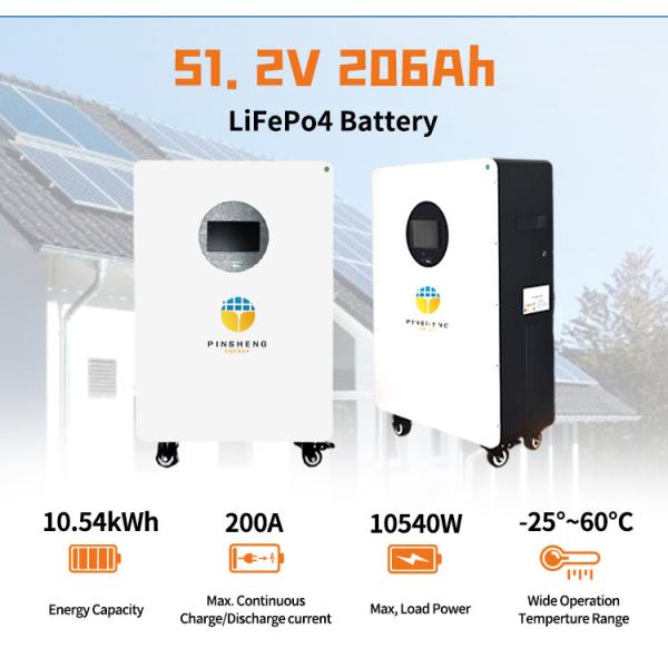 Pinsheng 51.2V 280Ah Batería solar de litio 10kwh 14kwh 15kwh Sistema de energía solar 48V 280Ah Batería de almacenamiento de energía LiFePO4