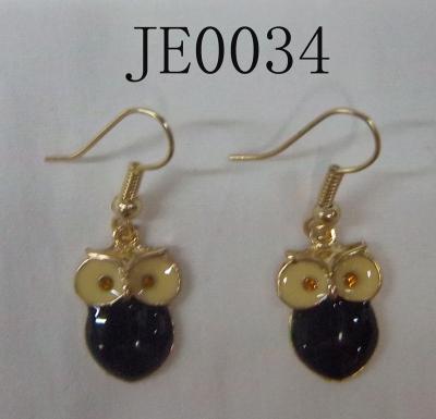 Owl Fish Hook Earrings