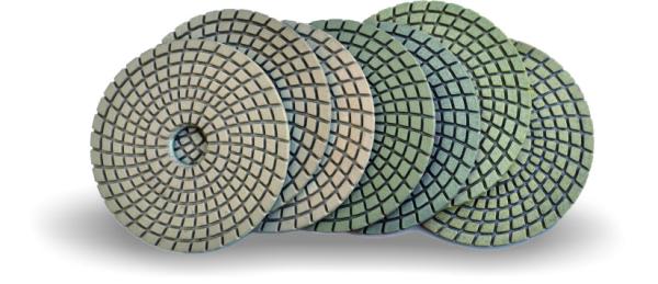 Quartz Countertop  Ceramic Wet Concrete Hand Polishing Pads Grey Black Flexible