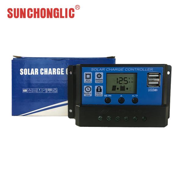 12v / 24v Pwm Solar Charger Controllers 5v / 2a Usb Output