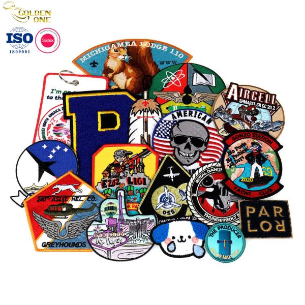 Personalised Hand Embroidered Cloth Patches Heat Press Bullion Wire