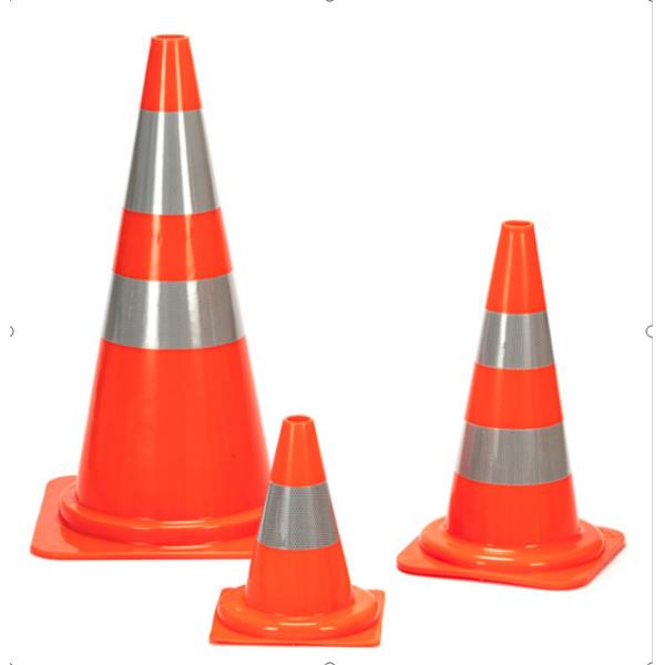 ПВХ рефлекторные конусы 50 см 20 дюймов конусы для парковки