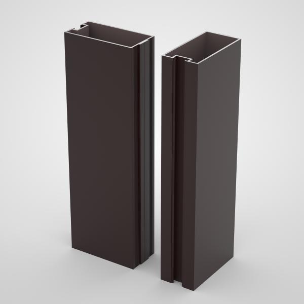 Изогнутые алюминиевые профили ненесущей стены штранг-прессования 6063 пудрят покрытый