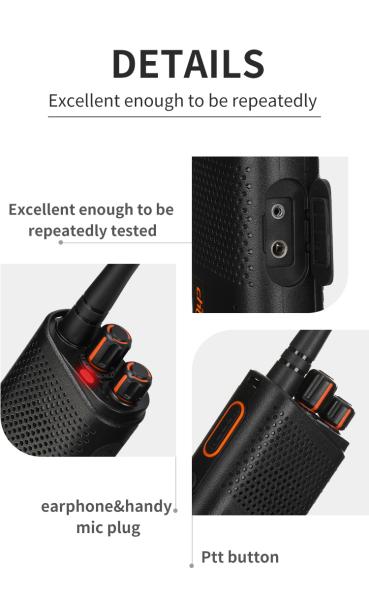 Chierda CD21 Mini Walkie Talkie 5W UHF VHF Portable Radio à deux voies
