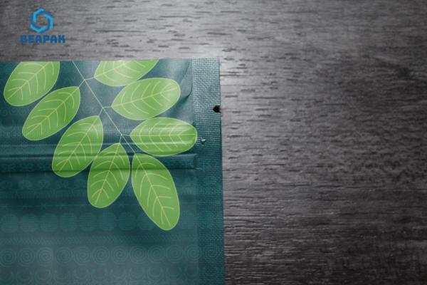 Stand Up Self Heat Sealing Resealable Weed Packaging Bag