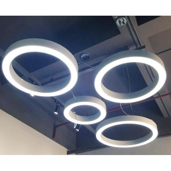 18W Circle Type LED Pendant Lights for School White / Black / Silver