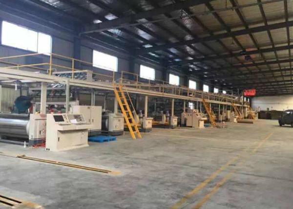 5 Layer Corrugated Cardboard Production Line , 80KW Packaging Box Manufacturing Machine